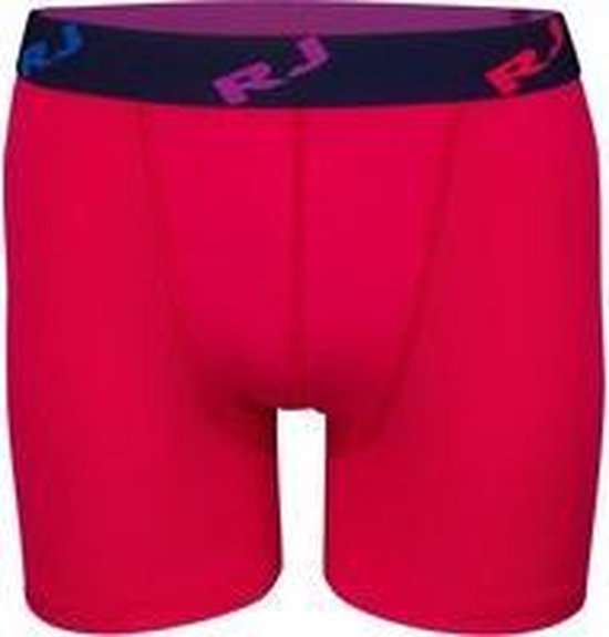 RJ Bodywear Pure Color boxershort (1-pack) - heren boxer lang - microfiber - rood - Maat: S