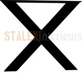 Stalen X Poot | 100x40|Mat Zwart| Koker 100x40 | X-onderstel | Industrieel Tafelonderstel