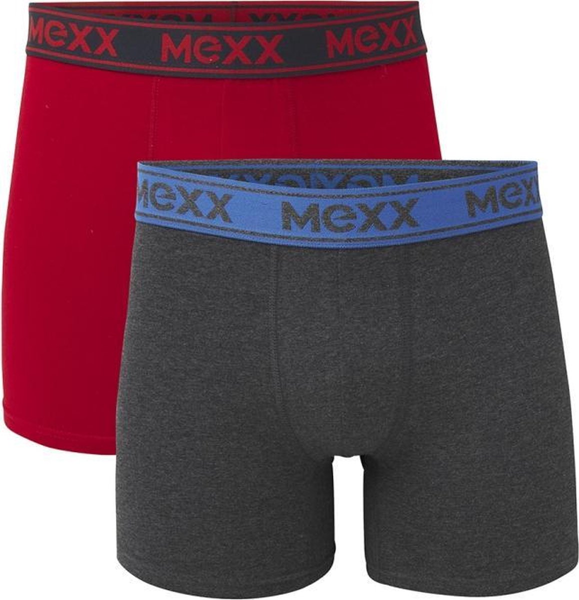 Mexx Heren 2Pack Short Antraciet/Rood-L (6)