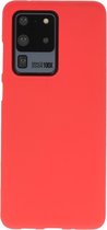 Hoesje Geschikt voor de Samsung Galaxy S20 Ultra - Backcover Color Telefoonhoesje - Rood