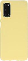 Hoesje Geschikt voor de Samsung Galaxy S20 - Backcover Color Telefoonhoesje - Geel