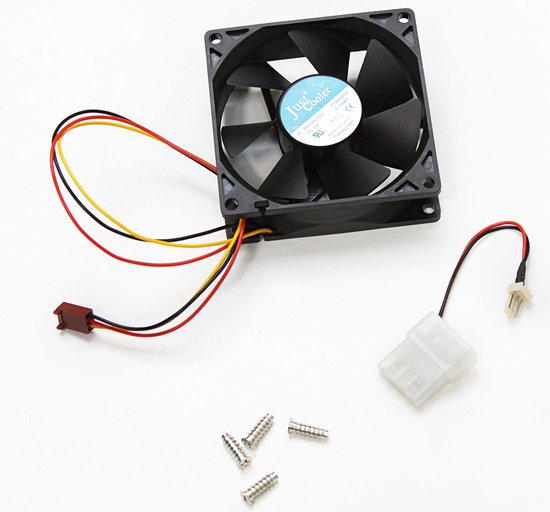 PC behuizing ventilator Computer Case 8cm Fan 80x80x25mm met 3 Pin  connector en Molex... | bol.com