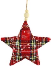 Countryfield Kerstster Aaron 33 Cm Textiel Rood