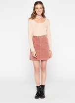 LOLALIZA Corduroy mini rok - Nude - Maat 36