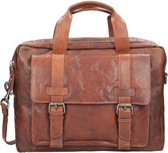 Spikes & Sparrow Laptoptas / Werktas /  Aktetas   - Bronco -  15.4 inch -  Leer - Cognac