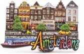 Magneet 2D MDF 6 Huisjes Amsterdam - Souvenir