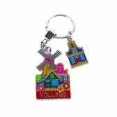 Sleutelhanger Molen Met Huisjes Holland - Souvenir