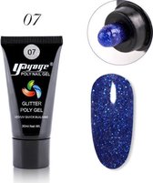 Polygel Kleur - Gelnagels kleur - Polygel Starterpakket - Gelnagels Starterspakket  - Gel Nagellak - Kunstnagels - Blauw Glitterend