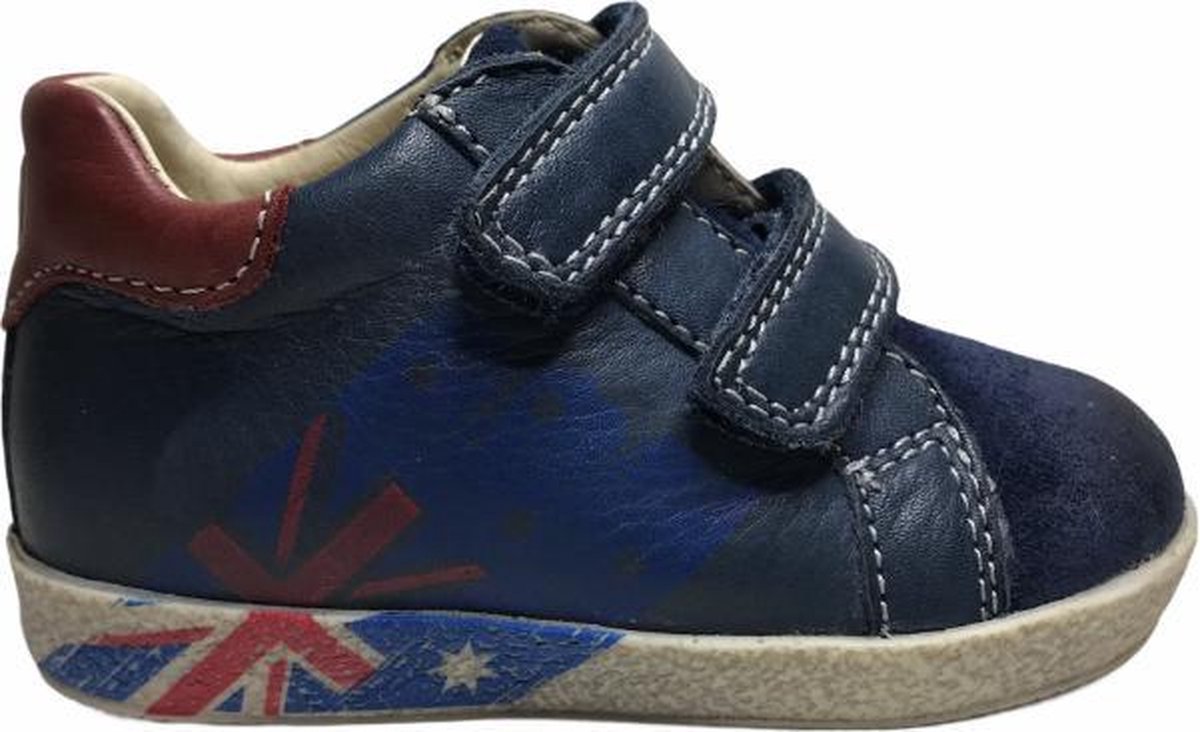 Falcotto 2 velcro's Australian flag lederen sneakers Cris navy mt 20