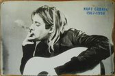 Concertbord Rusty 30x40 cm Kurt Cobain with Sigaret