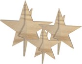Felius Design - set van 3 houten sterren