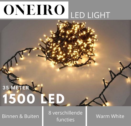 Decoratieve Kerstverlichting – 1500 LED's – 35 – Extra warm wit –... | bol.com