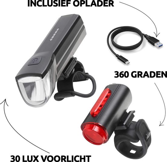 Fietsverlichting Extra Safe - Complete Set - 360 Graden Vloerverlichting -  USB... | bol.com