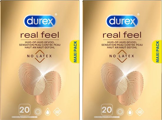 Durex Condooms Nude - Latexvrij - 2x 20 stuks