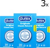 Durex Condooms Classic Natural - 3 x 20 stuks