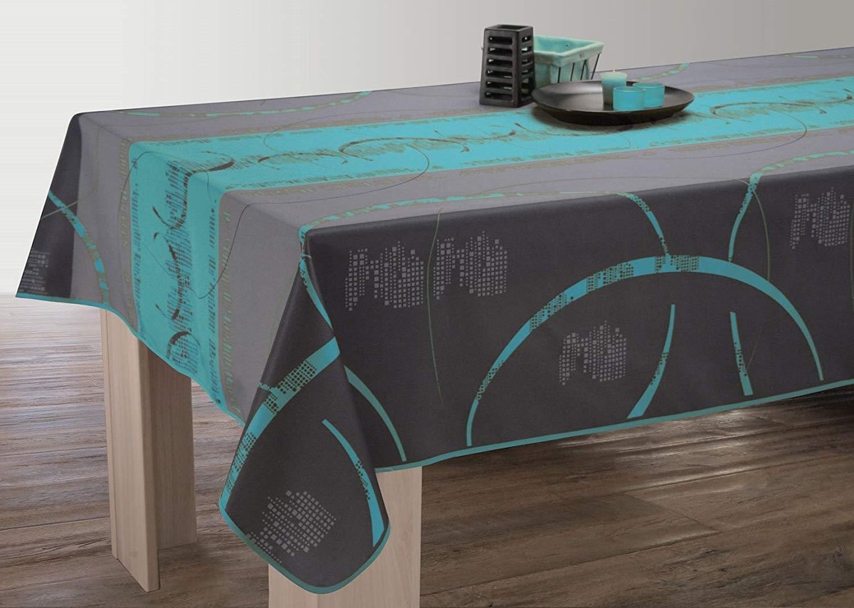 Tafelkleed anti-vlek Astral bleu rond 160 cm Tafellaken - Decoratieve Tafel Accessoires - Woonkamer Decoratie - Bonne et Plus®