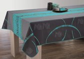 Nappe anti-tache Astrid bleu ronde 160 cm - Accessoires de table décoratifs - Décoration de salon - Bonne et Plus®