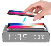 Smart Wekker - Space black - Wireless Charger Functie - Sta Op Met Een Opgeladen Telefoon! - Digitale Wekker - Alarm Clock - Kinderwekker - Wekker - Slaapwekker - Wekker Kinderen - Draadloze oplader - Geschikt voor Apple en Android