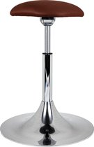 Balergo balanskruk - ergonomische kruk - met trompetvoet, XL gasveer en chroom onderstel