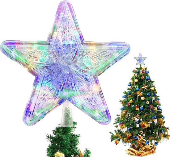 Kerstboom ster met licht. Kerstboom topper verlicht. Kerstboom decoratie  LED (22 cm) | bol.com