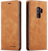 Luxe PU leren Bookcase voor Samsung Galaxy S9 | Hoogwaardig Leren Hoesje | Lederen Wallet Case | Telefoonhoesje | Kaarthouder | Portemonnee | Bruin