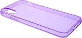 Flexibele softcase iPhone XR - transparant / paars