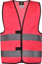 KX200 Korntex Gilet de sécurité enfant EN 1150 - Taille XXS (3-4 ans) - Unisexe - Rose fluo