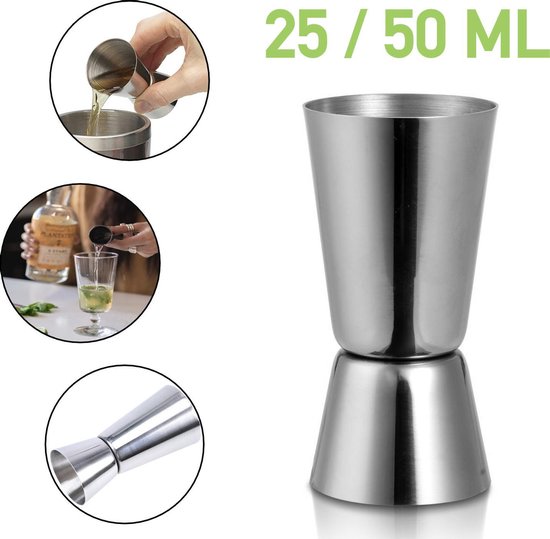 Set De 2 Doseurs Cocktail (Jigger) - 2cl Et 4cl, Acier Inoxydable 304, Pour Bar à Domicile