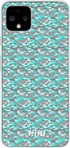 Google Pixel 4 Hoesje Transparant TPU Case - Minecraft - Diamonds! #ffffff