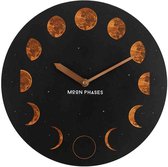 Fantasy Giftshop Klok Moon Phases Zwart