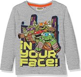 Teenage Mutant Ninja Turtles - Longsleeve - Model "In Your Face!" - Grijs - 98 cm - 3 jaar - 100% Katoen