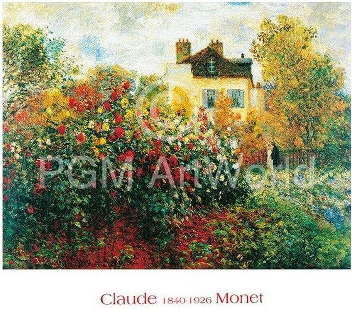 PGM Kunstdruk Claude Monet - The Artist's Garden 70x50cm Divers