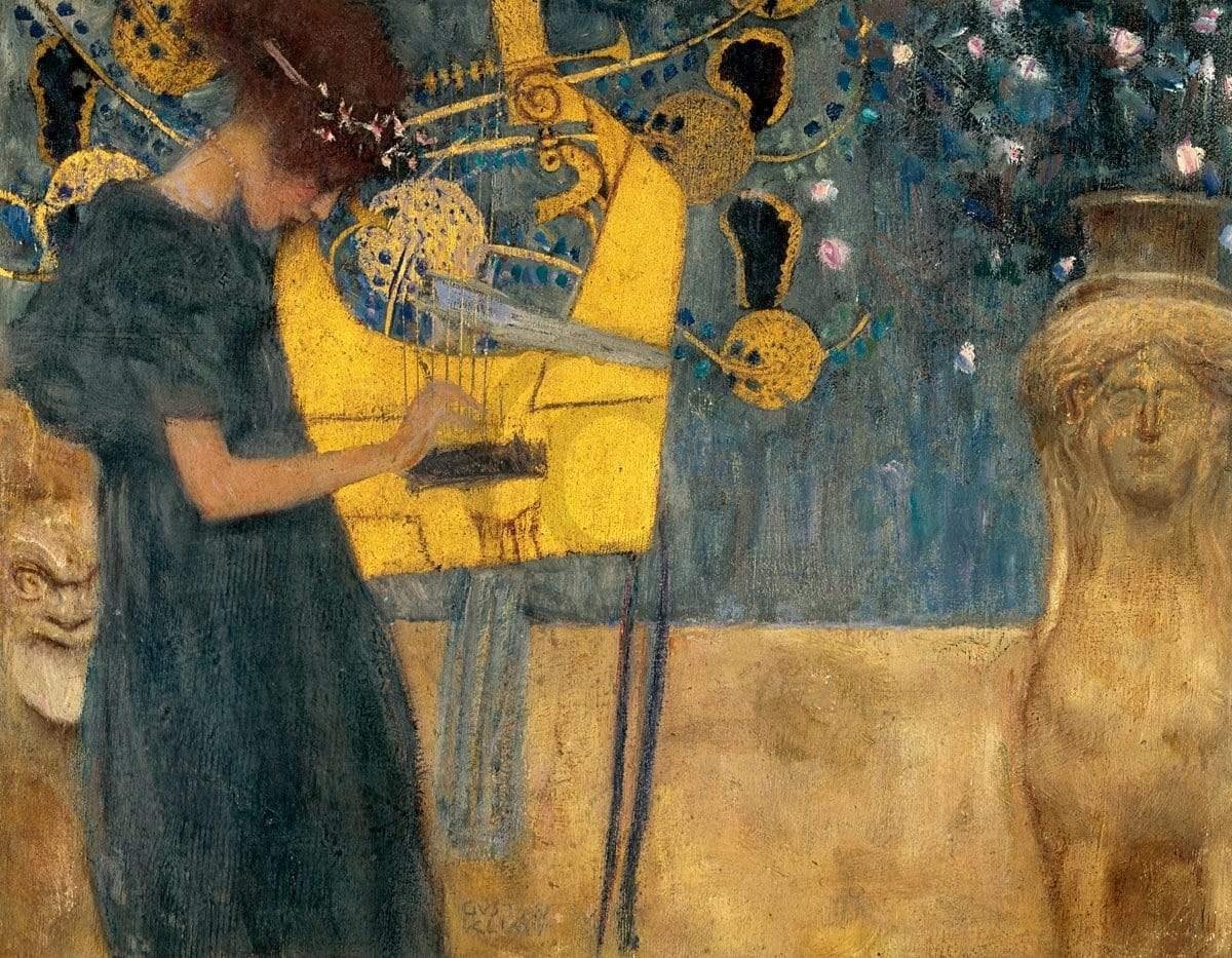 PGM Kunstdruk Gustav Klimt - Die Musik 90x70cm Divers