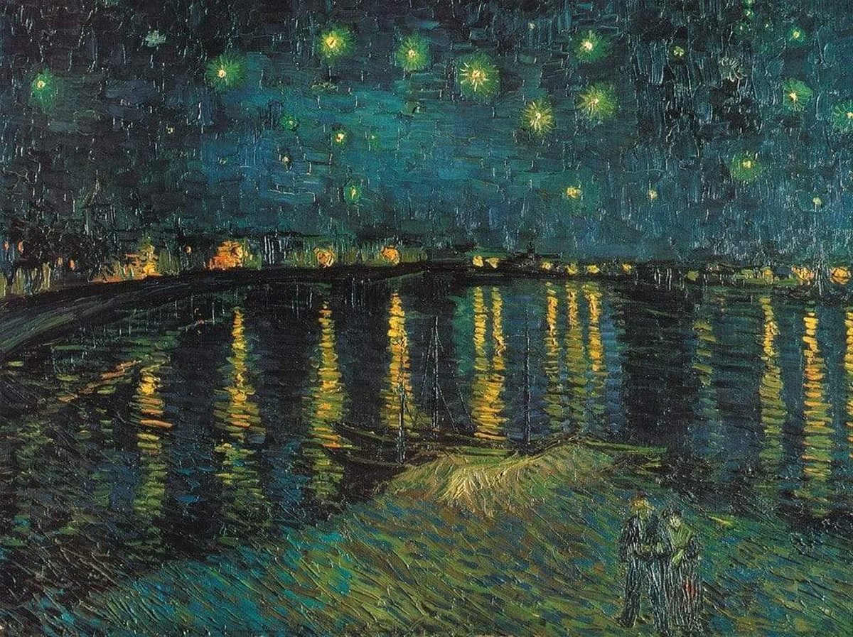 PGM Kunstdruk Vincent Van Gogh - Notte stellata 80x60cm Divers