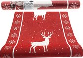 Kerst 3-IN-1 ROL Tafelloper en Placemats – Rood - 40 cm x 3,2 meter