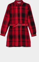 Tiffosi-meisjes-houthakkers tuniek, blouse-Joelle-kleur: zwart, rood-maat 176