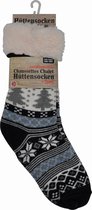 Happy dames huissokken - Extra Warm en zacht - Anti-Slip - Huttensocken Zwart - one size      chaussettes socks