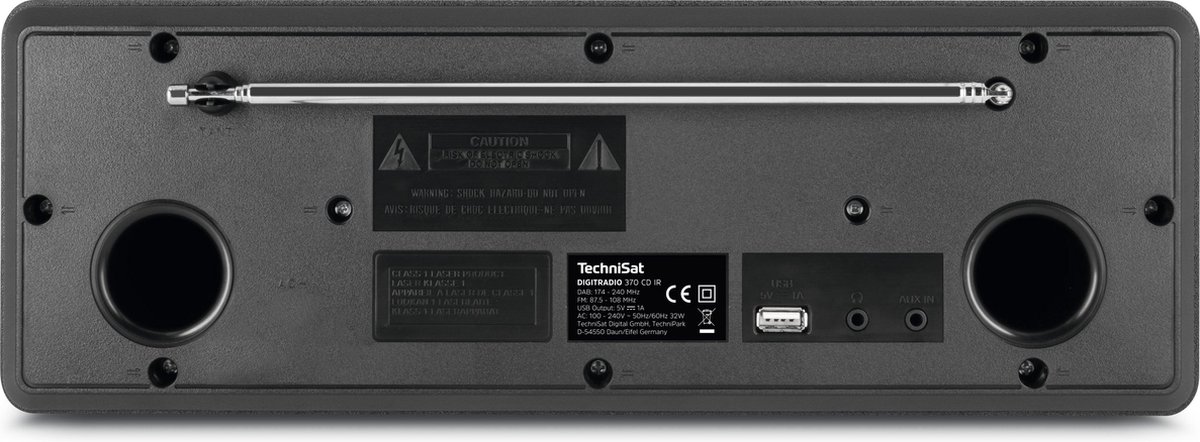 Technisat Digitradio 370 CD IR, DAB+, FM, internetradio en CD - zwart thumbnail 2