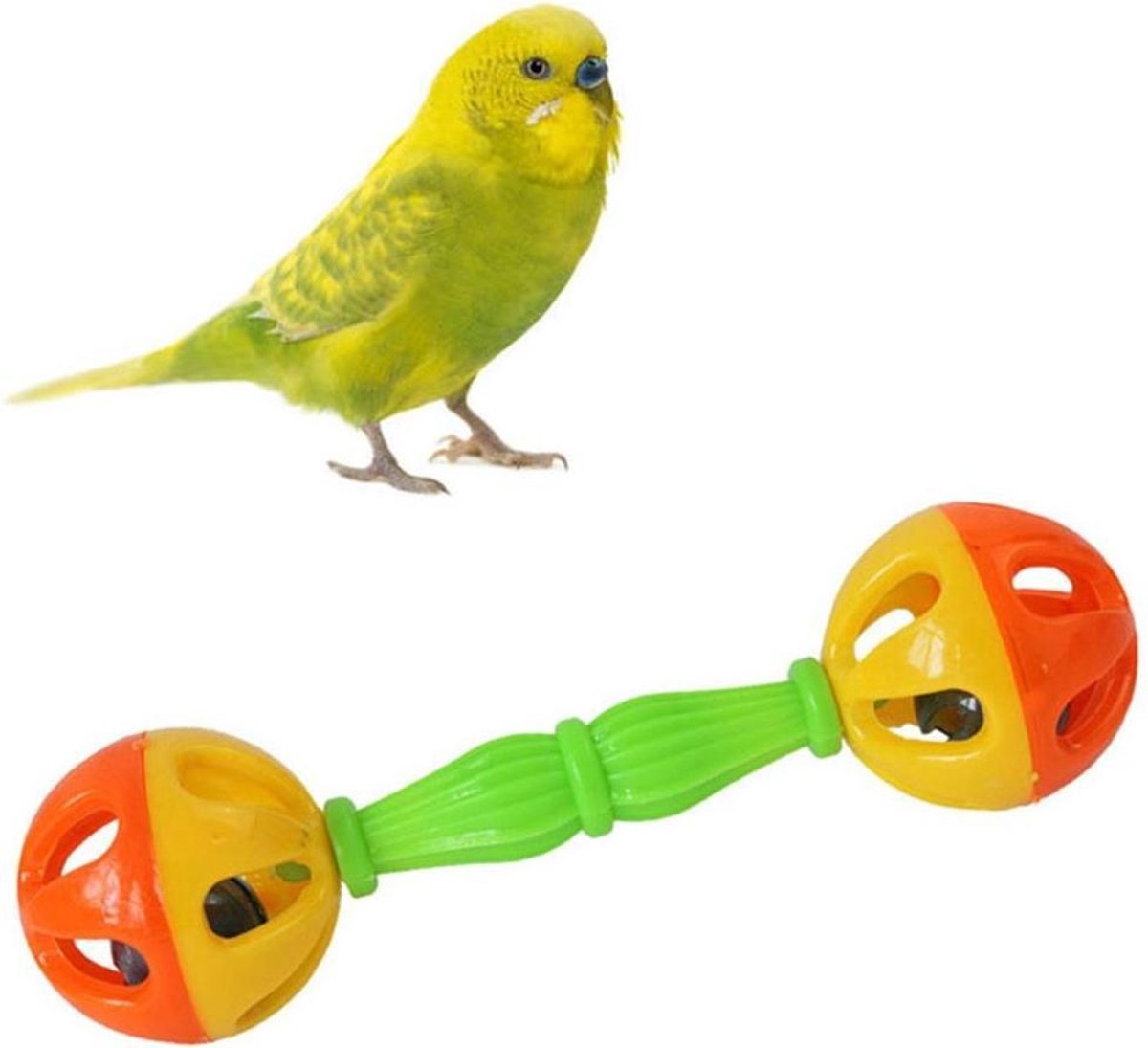2 stuks parkieten speelgoed halter met belletjes - Merkloos
