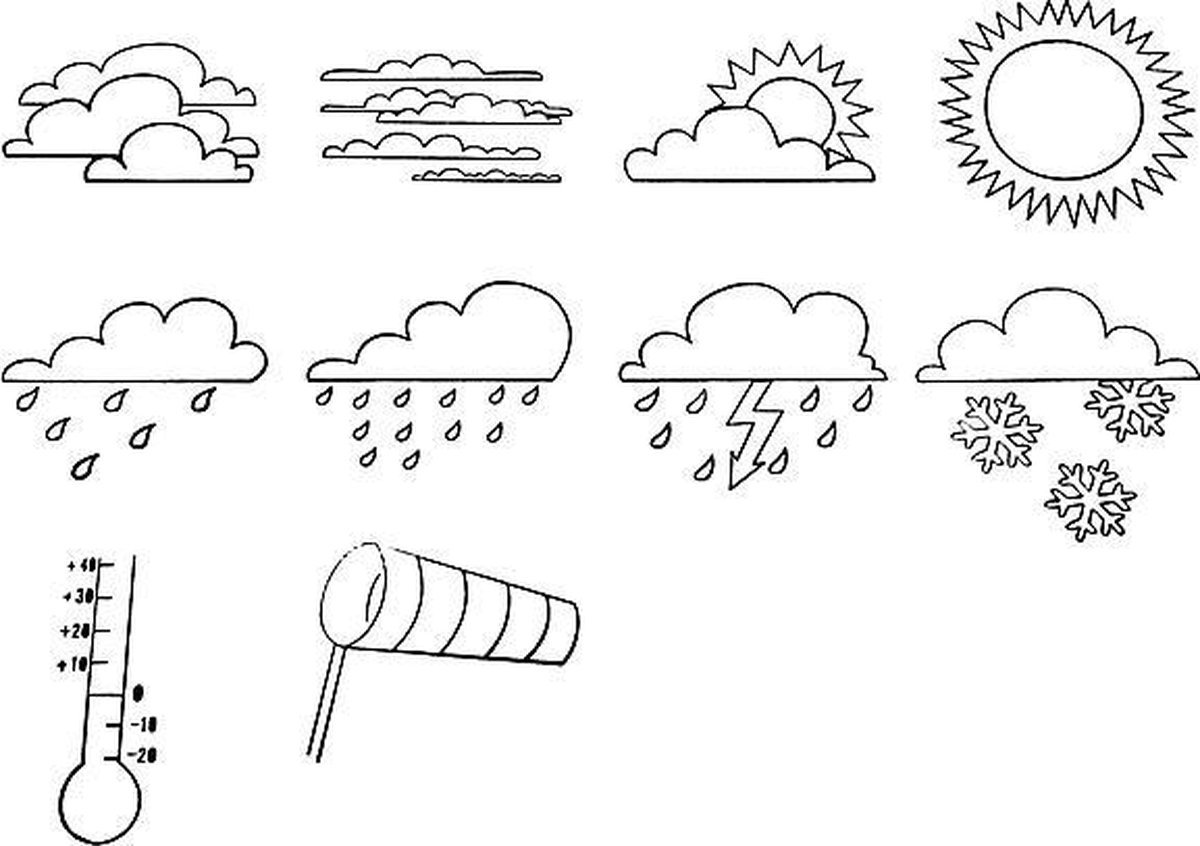 Weerstempel 10 stuks