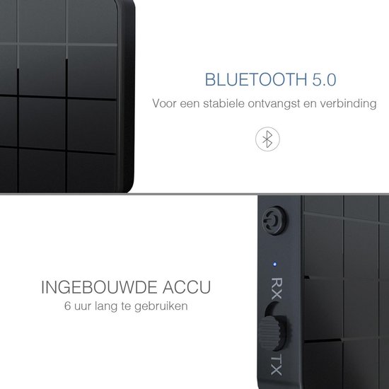 Bluetooth Transmitter & Receiver - 2-in-1 Audio Zender/Ontvanger - Bluetooth 5.0 Adapter - Eye For Solutions