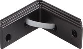 Angle d'assise TQ4U | 25 x 25 mm | 15 mm de large | noir mat | 4 PIÈCES
