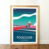Poster Toulouse brug - Wanddecoratie - Hoogwaardig papier - Ecologische inkt - Muurdecoratie -