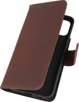 DiLedro Echt Lederen iPhone 12 Mini Hoesje Bookcase - Burned Cognac