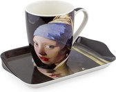 Coffret cadeau : mug et plateau, Fille à la perle, Vermeer