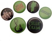 Billie Eilish Button Badge Set (Green)