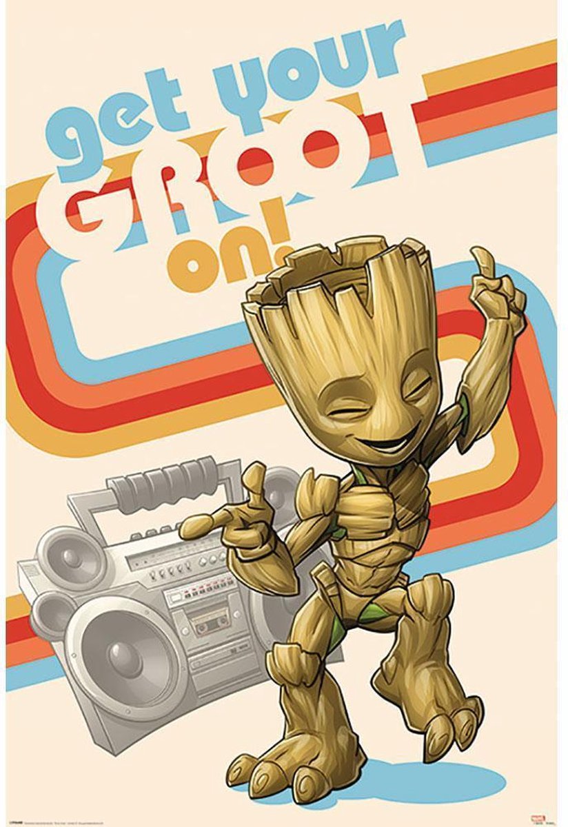 Poster Groot x Rocket - Affiche ou Cadre