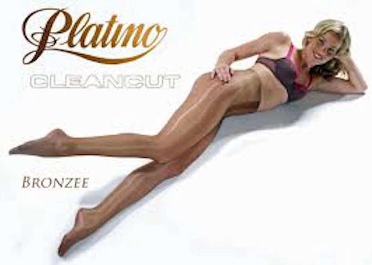 Platino cleancut glans panty maat 36/38 bronzee