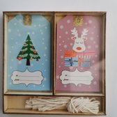 Kerstlabels - Kerstcadeau labels - Kerstboom - Rendier - Naamkaartje