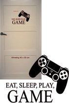 Raam / deur sticker  van een Gamer